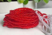 Lade das Bild in den Galerie-Viewer, Waist Beads / African Hip Chain - Abiémwénse - Red (Traditional non-elastic string)