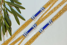 Afbeelding in Gallery-weergave laden, 3-in-1 Heupkralen / Afrikaanse heupketting - Obim - Blauw (Traditionele niet-elastische draad)