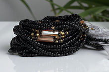 Afbeelding in Gallery-weergave laden, 3-in-1 taillekettingen / Afrikaanse heupketting - Obasogie - Zwart (Traditionele niet-elastische draad)