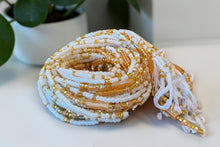 Load image into Gallery viewer, Waist Beads / African Hip Chain - White Gold Jumoke (Traditional non-elastic string)