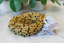 Charger l'image dans la galerie, Waist Beads / African Hip Chain - Gold Black Aduke (Traditional non-elastic string)