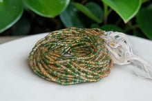 Charger l'image dans la galerie, Waist Beads / African Hip Chain - Green Gold Bolanle (Traditional non-elastic string)