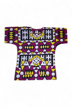 Load image into Gallery viewer, Purple Yellow Samakaka Dashiki Shirt / Dashiki Dress - African print top - Unisex