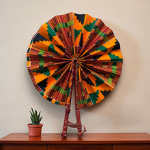 Load image into Gallery viewer, African Hand fan - Ankara print Hand fan - Osei - kente