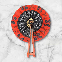 Afbeelding in Gallery-weergave laden, Afrikaanse handwaaier - Ankara print handwaaier - Akosua - Zwart
