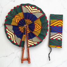 Charger l'image dans la galerie, African Hand fan - Ankara print Hand fan - Multicolor Kojo