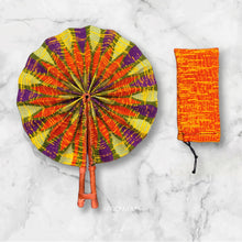 Load image into Gallery viewer, African Hand fan - Ankara print Hand fan - Multicolor Abiola