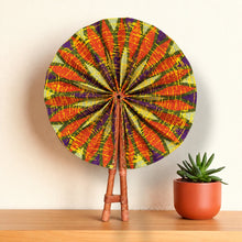 Load image into Gallery viewer, African Hand fan - Ankara print Hand fan - Multicolor Abiola