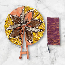 Afbeelding in Gallery-weergave laden, African Hand fan - Ankara print Hand fan - Multicolor Bolanle