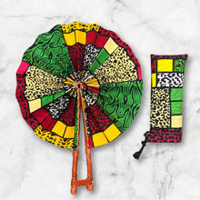 Lade das Bild in den Galerie-Viewer, African Hand fan - Ankara print Hand fan - Multicolor Simisola