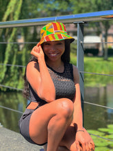 Load image into Gallery viewer, Bucket hat / Fisherman hat with African print - Yellow kente - Kids & Adults sizes (Unisex)