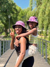 Load image into Gallery viewer, Bucket hat / Fisherman hat with African print - Purple Kente - Kids & Adults sizes (Unisex)