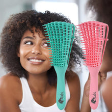 Charger l'image dans la galerie, 10 pièces - Brosse démêlante Afabs® | Brosse démêlante | Peigne pour boucles | Brosse pour cheveux afro | Vert