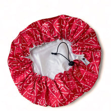 Load image into Gallery viewer, 10 pieces - Red mud / bogolan Satin Hair Bonnet ( Reversable Satin Night sleep cap )
