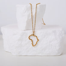 Load image into Gallery viewer, 18k Real Gold Plated Africa Necklace / pendant - Africa map - Africa continent shaped