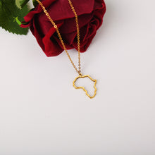 Load image into Gallery viewer, 18k Real Gold Plated Africa Necklace / pendant - Africa map - Africa continent shaped