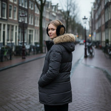 Load image into Gallery viewer, African Print Earmuffs - Foldable Winter Ear Warmers - Leopard