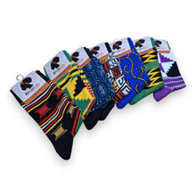 Load image into Gallery viewer, 5 pairs - African socks / Afro socks / Kente socks - Green / Orange