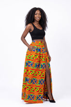 Load image into Gallery viewer, 6 Yards - African Wax print fabric - Yellow Blue Kente Print Ghana - 100% cotton
