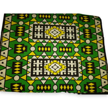 Charger l&#39;image dans la galerie, 6 Yards - Tissu imprimé africain - Vert Samakaka / Samacaca (Angola) - 100% coton
