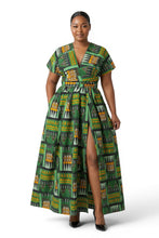 Load image into Gallery viewer, 6 Yards - African Wax print fabric - Green Emerald Spirit - 100% cotton
