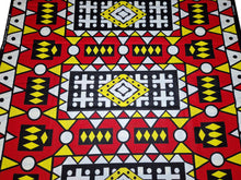 Charger l&#39;image dans la galerie, 6 Yards - Tissu imprimé africain - Samakaka Rouge / Samacaca (Angola) - 100% coton
