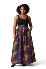Load image into Gallery viewer, 6 Yards - African Wax print fabric - Purple Yellow Royal Peacock - 100% cotton

