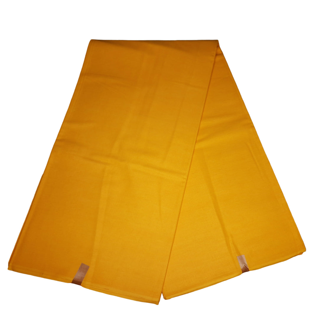 6 Yards - Ochre Yellow Plain Fabric - Ochre Yellow solid color - 100% cotton