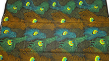 Load image into Gallery viewer, 6 Yards - African Wax print fabric - Brown Teal Royal Peacock - 100% cotton
