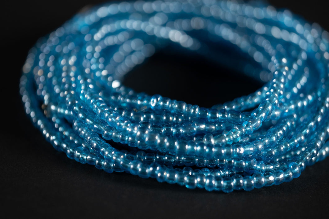 Waist Beads / African Waist Chain - EDE - Blue (elastic)