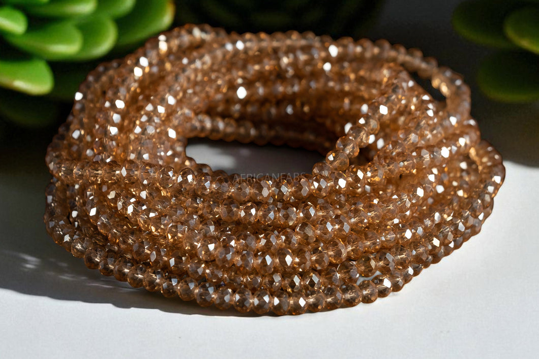 Taillenketten / Afrikanische Taillenkette - IVIE- Gold Kristall (elastisch)