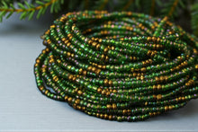 Charger l'image dans la galerie, Perles de taille / Chaîne de taille africaine - OGHOGHO - Vert / or (élastique)
