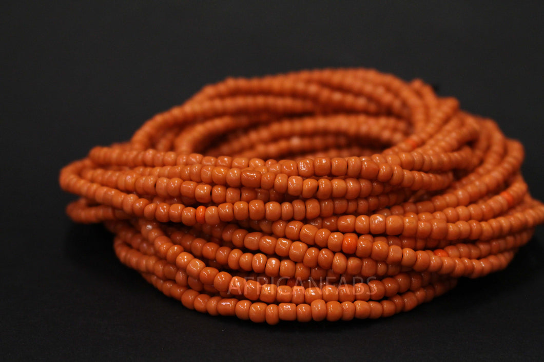 Taillenperlen / Afrikanische Taillenkette - BENIN - Orange (elastisch)