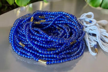 Load image into Gallery viewer, Waist Beads / African Hip Chain - Dola - Blue mix (Traditional non-elastic string)

