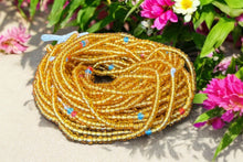 Charger l&#39;image dans la galerie, Perles de taille / Chaîne de hanche africaine - Binbo - Or (Cordon traditionnel non élastique)
