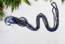 Load image into Gallery viewer, Waist Beads / African Hip Chain - Keke - Blue / gold mix (Traditional non-elastic string)
