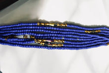 Load image into Gallery viewer, Waist Beads / African Hip Chain - Chi - Blue mix (Traditional non-elastic string)
