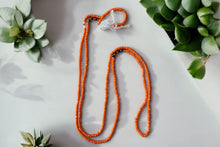 Charger l&#39;image dans la galerie, Perles de taille / Chaîne de hanche africaine - Okpara - Orange / bleu (Cordon traditionnel non élastique)
