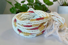 Load image into Gallery viewer, Waist Beads / African Hip Chain - White Gold Ezinne (Traditional non-elastic string)
