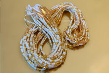 Load image into Gallery viewer, Waist Beads / African Hip Chain - White Gold Jumoke (Traditional non-elastic string)
