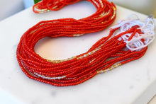 Load image into Gallery viewer, Waist Beads / African Hip Chain - Red Anwuli (Traditional non-elastic string)
