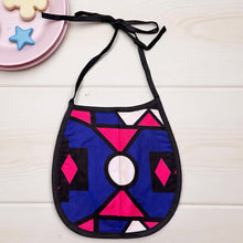 Charger l&#39;image dans la galerie, African Print Baby Bib - Blue Pink Samakaka (Unisex)
