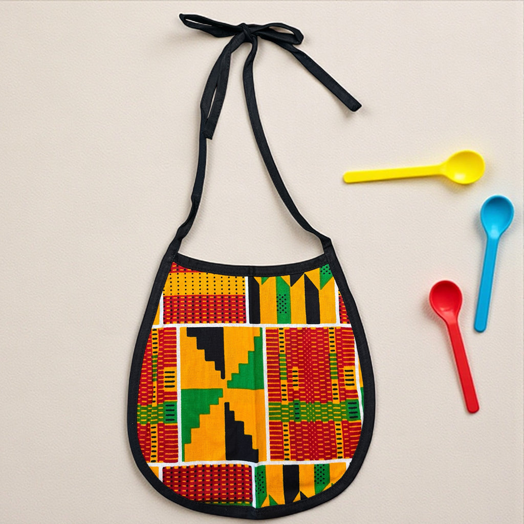 African Print Baby Bib - Kente (Unisex)