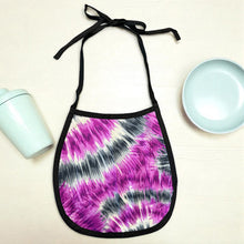 Charger l&#39;image dans la galerie, African Print Baby Bib - Purple Tie Dye (Unisex)
