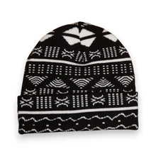 Load image into Gallery viewer, African Print Beanie / Winter hat  - Black White Bogolan
