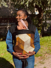 Load image into Gallery viewer, African Print Baby Carrier / Baby sling / baby wrap - Yellow Diamond
