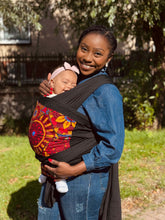 Load image into Gallery viewer, African Print Baby Carrier / Baby sling / baby wrap - Red &amp; Yellow Mandala Patchwork
