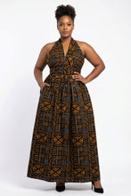 Charger l'image dans la galerie, 6 Yards - Tissu wax africain - Noir Orange Bogolan Spirit - 100% coton

