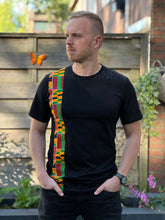 Load image into Gallery viewer, African Kente Print Mens&#39; T-shirt (slim fit)
