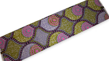 Load image into Gallery viewer, 6 Yards - African Wax print fabric - Pink Olive Circle Link Mosaic Super Wax - 100% cotton

